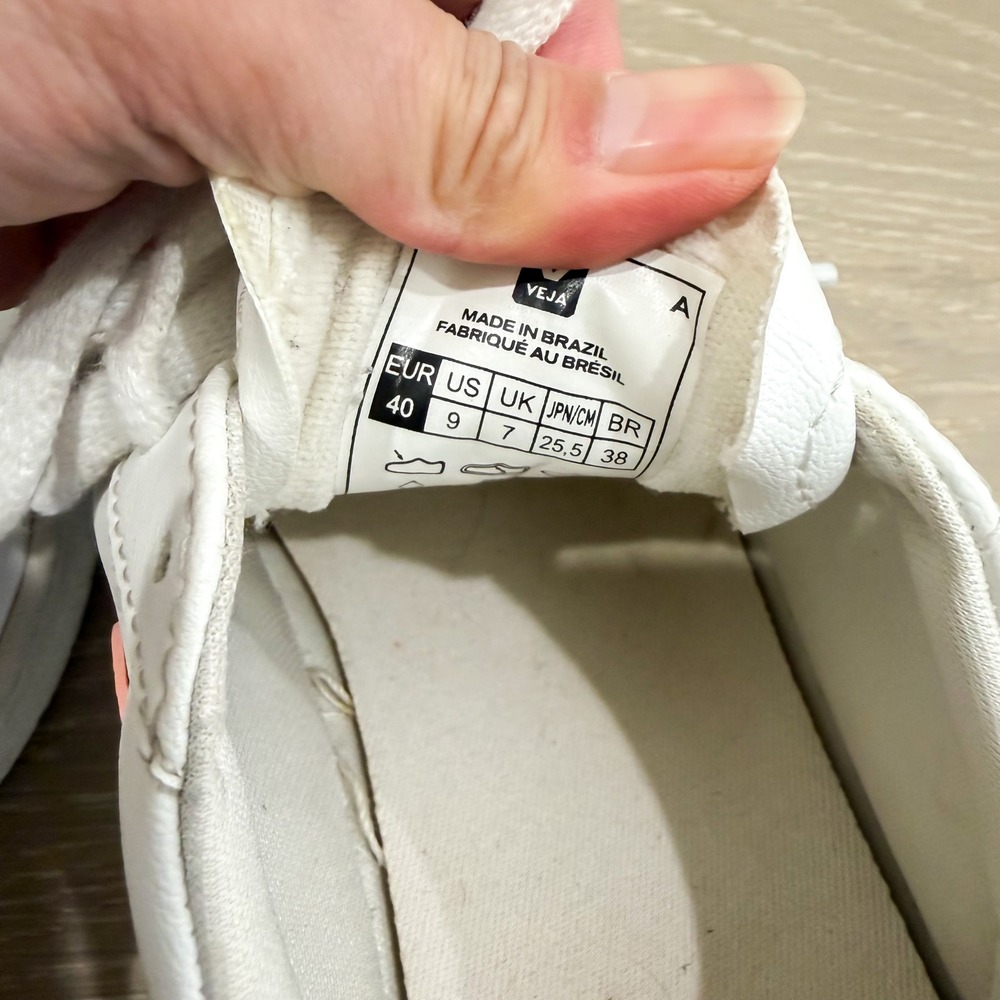 Veja Urca Sneakers White Pink Peach Preppy Boho Neutral Elevated Basic 9 - Picture 6 of 6